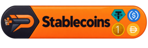 Paymos Stablecoins, orange 2×2 grid