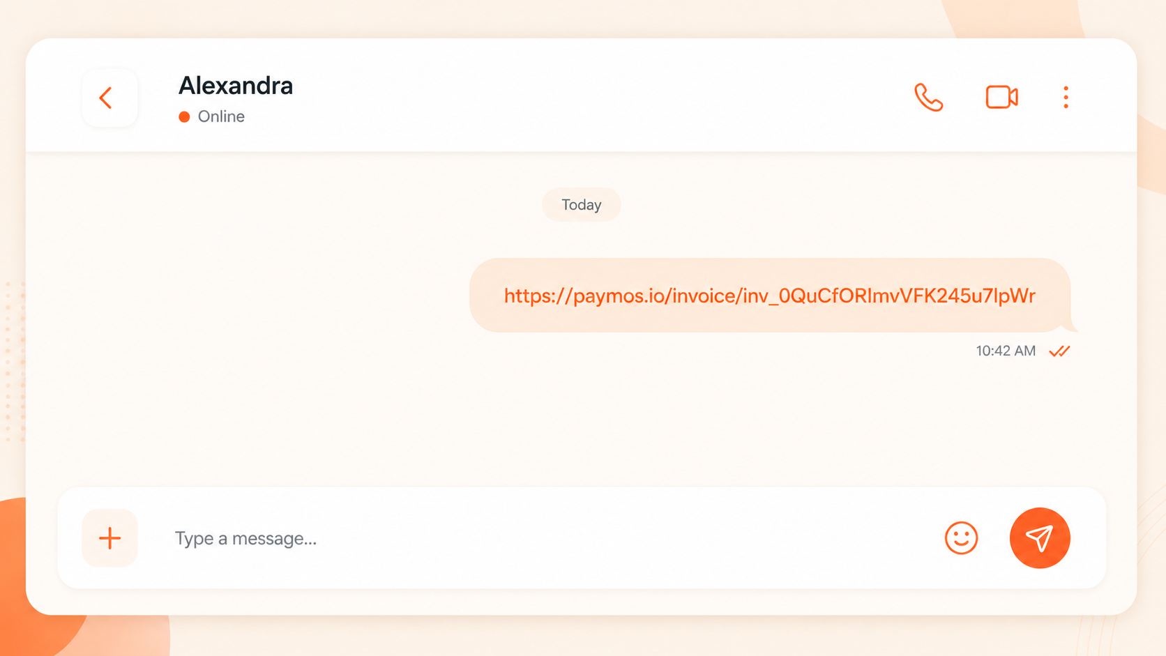 Create a stablecoin invoice and share its link